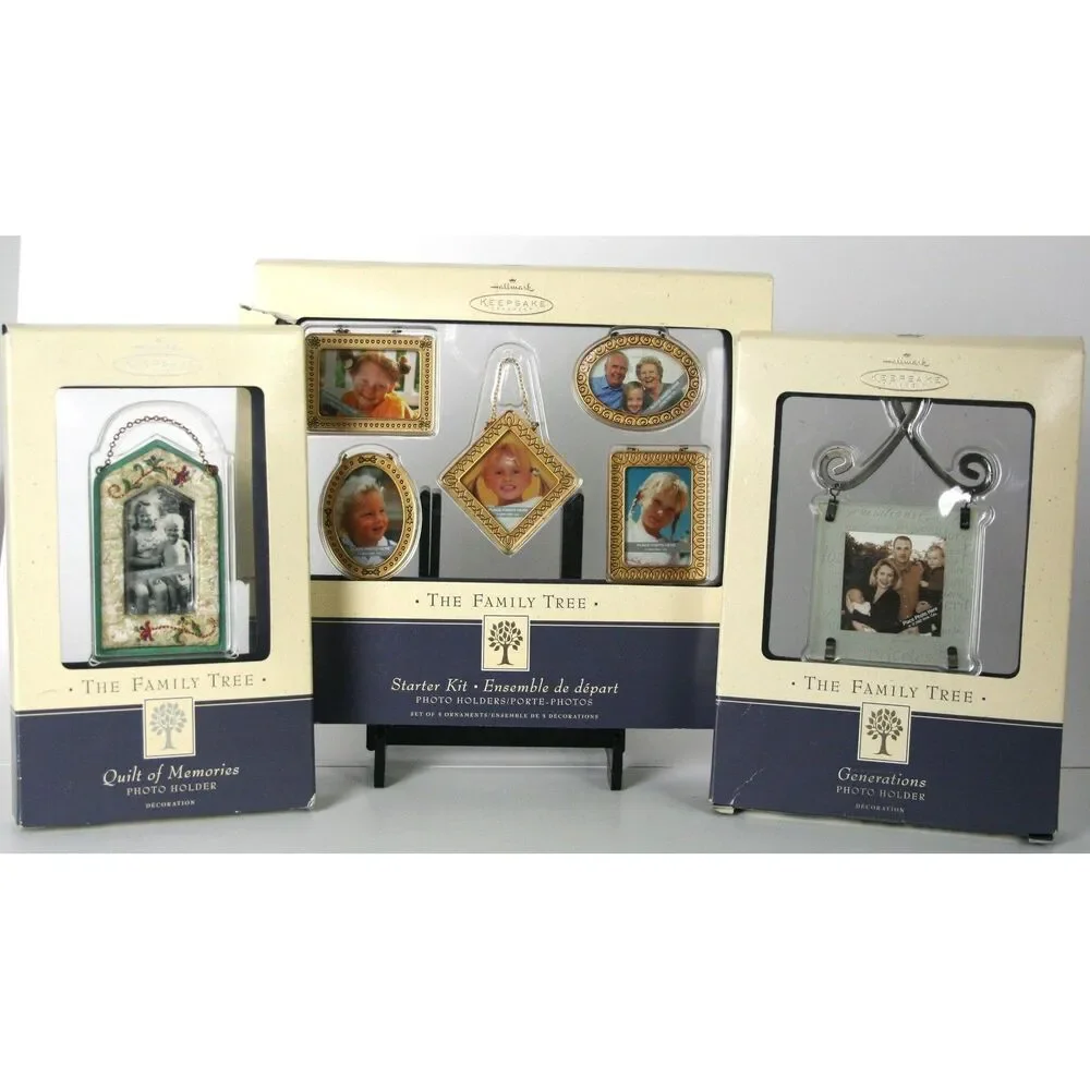 Lot of 3 Hallmark Keepsake The FamilyTree: Starter Kit, Quilt and Generations